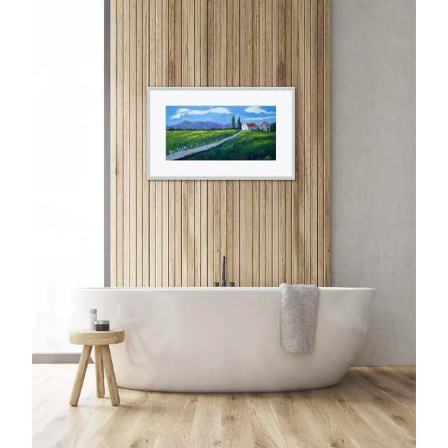 Contemporary "Petaluma California" Contemporary Landscape Oil Painting For Sale - Image 3 of 11