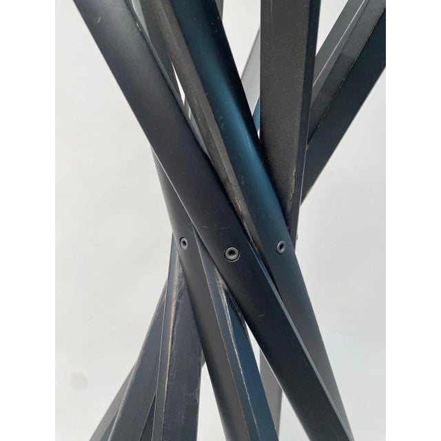 Vintage Zanotta Sciangai Adjustable Clothes Stand with Frame in Black Ash, 1973 For Sale - Image 6 of 8