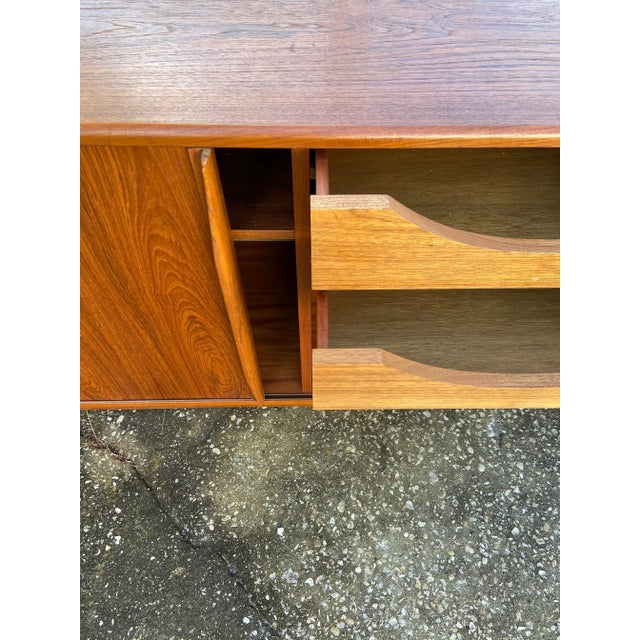 Mid-Century Modern Danish Modern Teak Tambour Credenza | by Dyrlund For Sale - Image 3 of 13