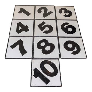 Vintage 1960s Salvage Wooden Rodeo Gate Signs - Set of 10 For Sale