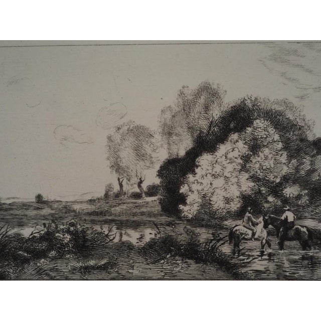 After JB Camille Corot, Riders, Engraving, 1873 For Sale - Image 6 of 7