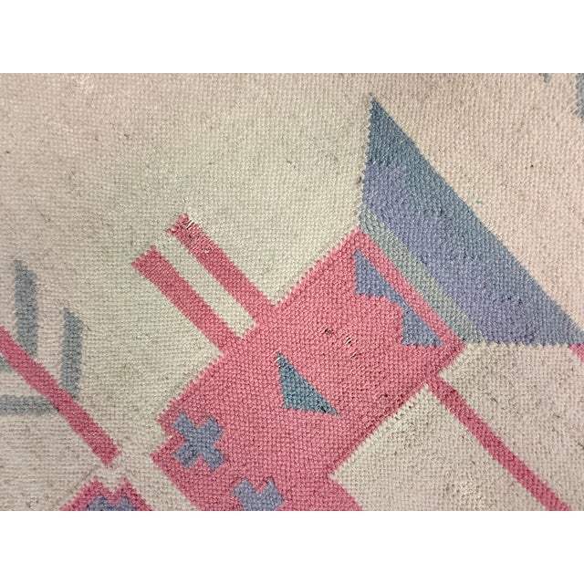 Vintage Folk Art Kilim Rug in Wool and Cotton, Poland, 1970s For Sale - Image 10 of 18