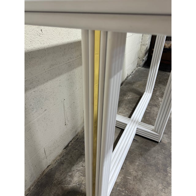 Modern History Home Coastal Modern History Home Pencil Reed Console Table For Sale - Image 4 of 10