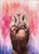 Symbiosis by Kierstin Young | Oil on masonite panel of a figure with intertwined hands and roots For Sale