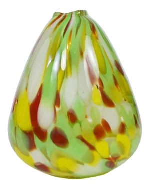 Vintage Small Green Hand Blown Glass Bud Vase