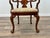 Vintage Queen Anne Burl Walnut Dining Chairs With Leopard Velvet Seats — Set of 8 For Sale - Image 9 of 18
