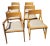 1950s Set of 6 Mid-Century Rock Maple Dining Chairs by Riemerschmid – 2 Arm, 4 Side For Sale