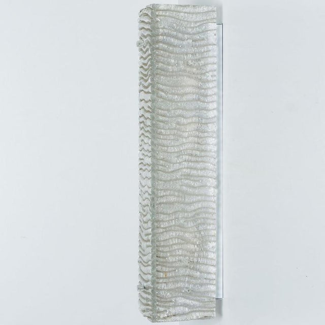 Structured Glass and White Metal Wall Light from Kaiser Leuchten, 1960s For Sale - Image 15 of 16