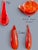 Red Murano Style Sommerso Art Glass Vase-Red Gold-Hand Blown-Modernist-Sculptural For Sale - Image 8 of 11