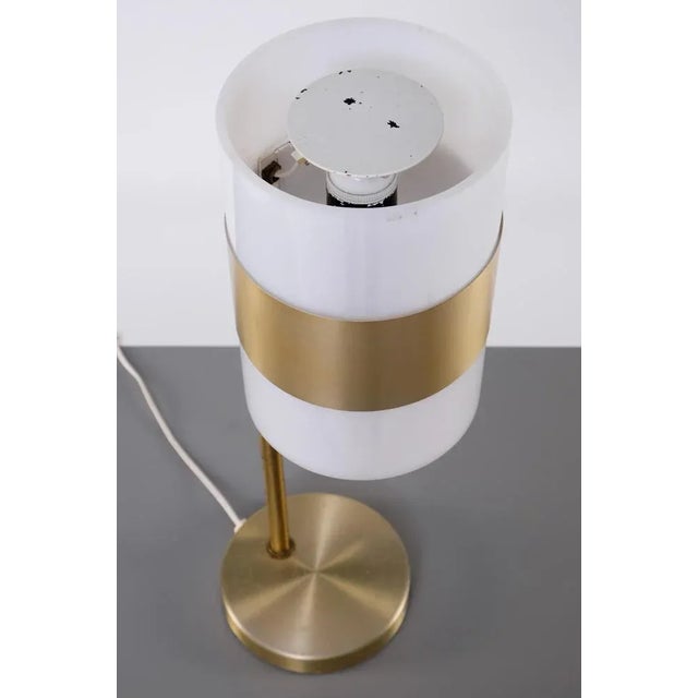 Metal Brass Table Lamp attributed to Luxus, Sweden, 1960s For Sale - Image 7 of 11