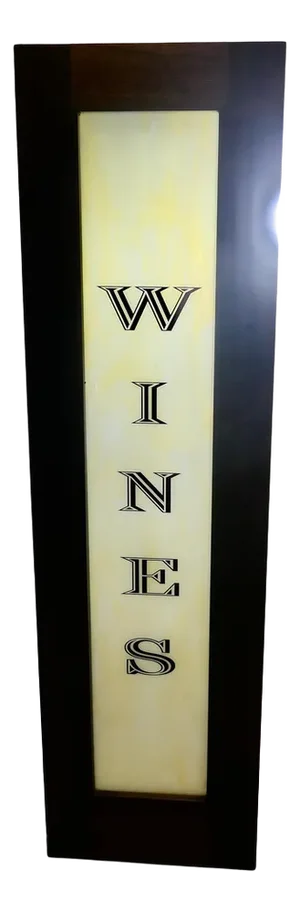 Full Length Opaline Glass Bar Sign, 1960s