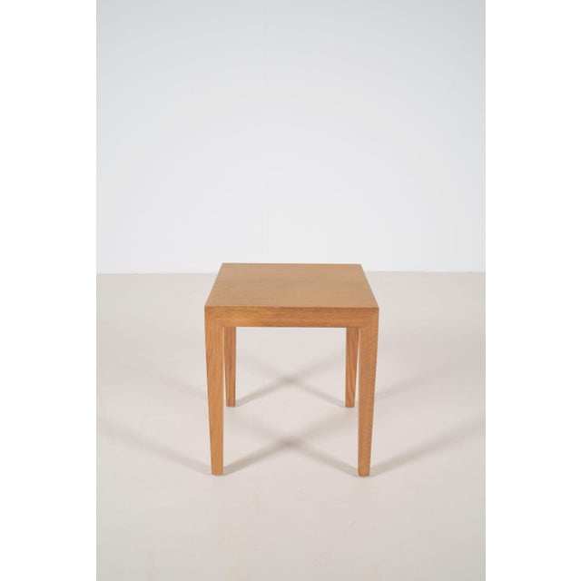 Danish side table designed by Severin Hansen in the 1960s. This small table was manufactured by Haslev Møbelsnedkeri and...