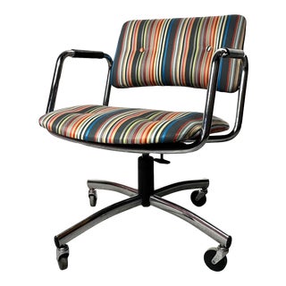 Mid Century Modern Restored Adjustable Office Chair by Steelcase For Sale