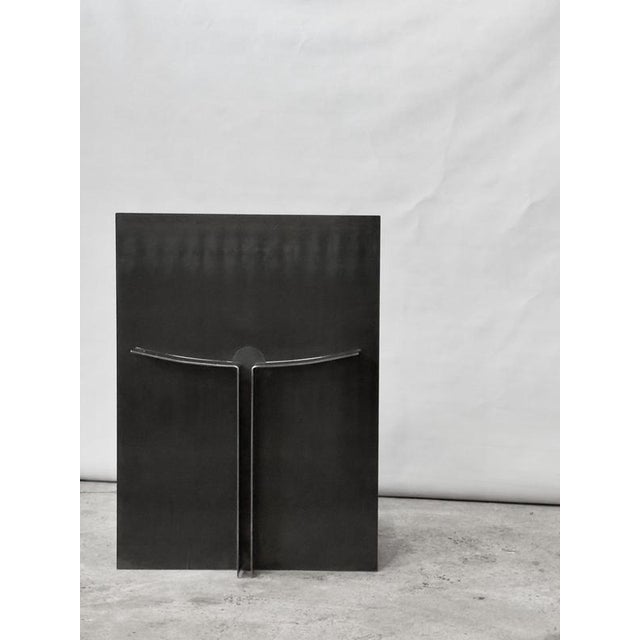 Axis Chair in Blended Iron & Italian Leather by D´ARK Atelier For Sale - Image 9 of 14