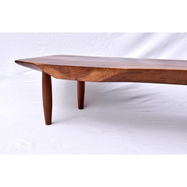 Handcrafted Black Walnut Cocktail Table After Phillip Lloyd Powell, 1950s For Sale - Image 9 of 13