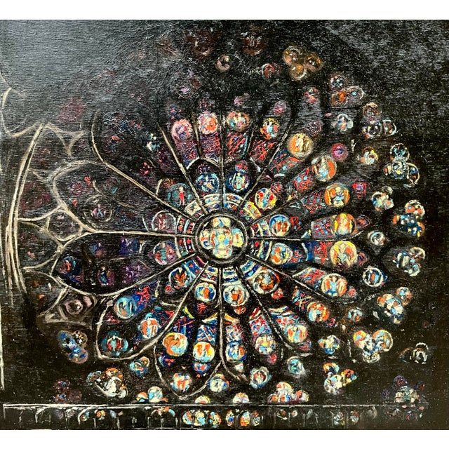 Vintage Strasbourg Cathedral Oil Painting, 1960, Oil Painting, Framed For Sale - Image 4 of 8