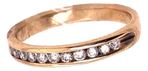 14 Karat Yellow Gold Fashion Ring With Diamonds .33 Total Diamond Weight, Size 7