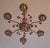 Metal Vintage Six-Arm Chandelier in Gilt Brass For Sale - Image 7 of 10