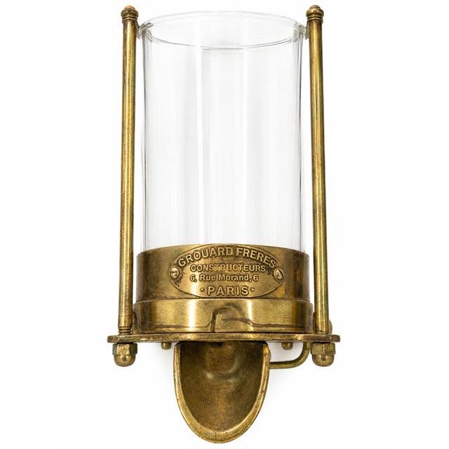 Circa 1900 Grouard Frères Paris Brass Wall-Mounted Coffee Bean Dispenser For Sale In San Diego - Image 6 of 7