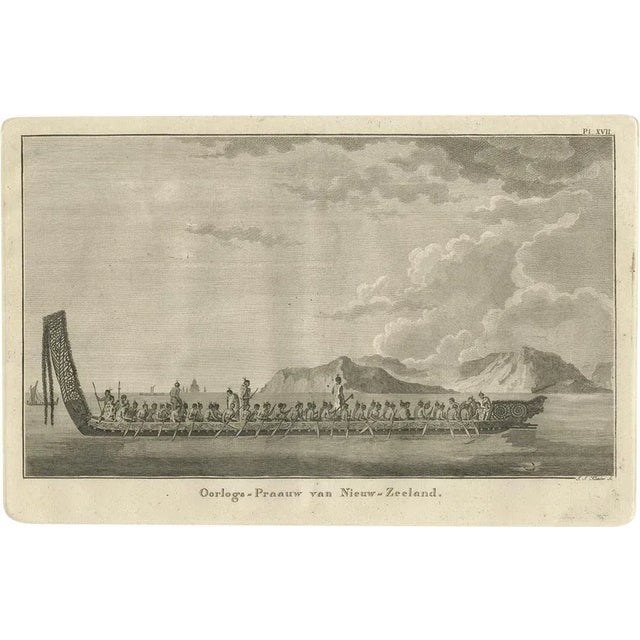 Early 19th Century Maori War Canoe, 1803, Paper For Sale - Image 5 of 5