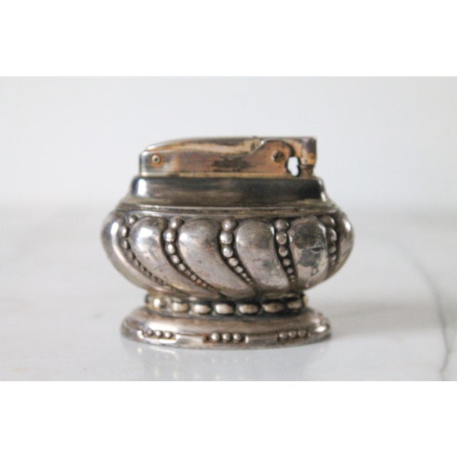 Art Deco Vintage American Silver Plate Art Deco Table Lighter by Ronson Crown For Sale - Image 3 of 10