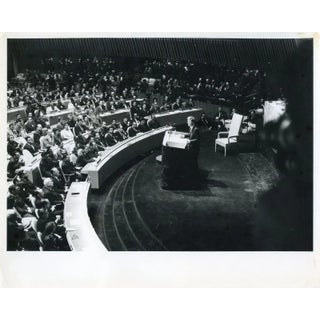 John Fitzgerald Kennedy at the meeting of the UN- Original Vintage Photo - 1960s 1960s For Sale