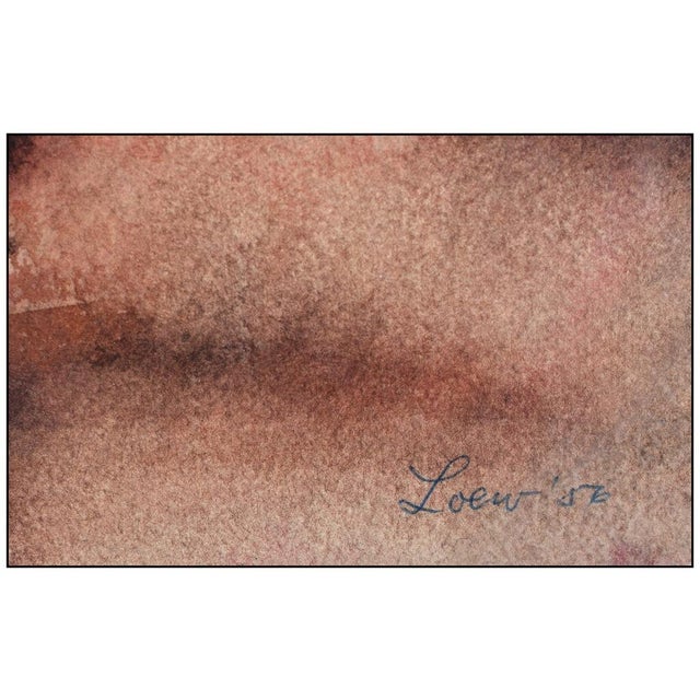 Abstract Expressionism Late 20th Century The Ebb Tide Watercolor Painting, Michael Loew For Sale - Image 3 of 4