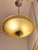 German Art Deco Chrome-Plated Metal Ceiling Lamp with Yellow Cut Crystal Glass Shade, 1930s For Sale - Image 3 of 8