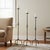 The Rope & Cage Masterpiece: Floor Candelabra Set ️ This Hand-Forged Iron Set (121 cm, 111 cm, 101 cm) is designed for...