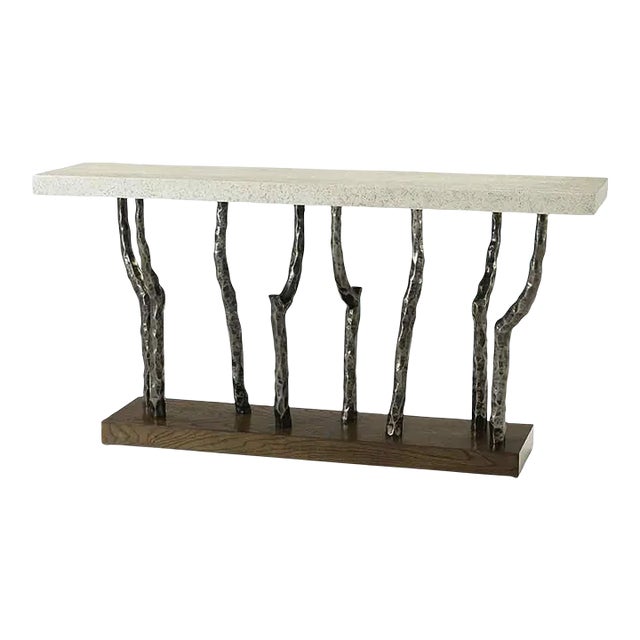 Modern Dark Console Table For Sale