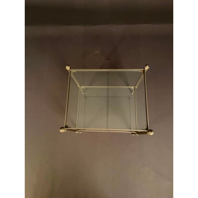 Mid 20th Century French Small Side Table, Nickel-Plated Bronze, Circa 1950 For Sale - Image 5 of 15