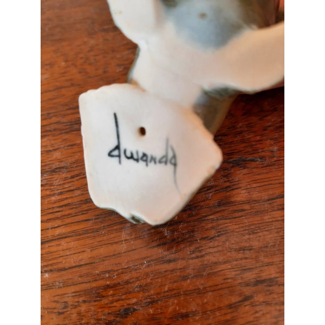 If you collect seals, this one is a unique winner. Artist signed (unknown) Glazed Pottery. Magnified photo shows glaze pop...