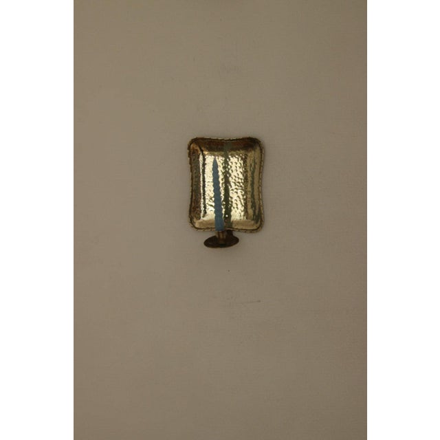Metal Small Swedish Brass Sconces, Set of 2 For Sale - Image 7 of 18