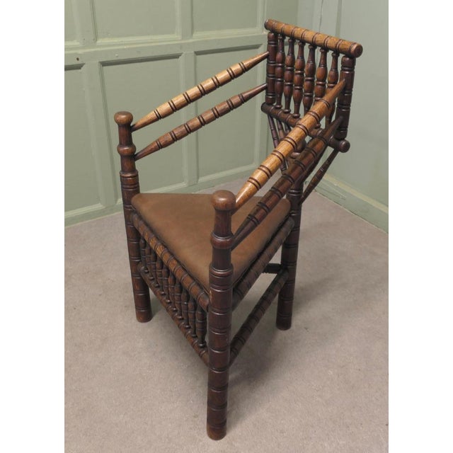 19th Century Oak Turners Chair, 1850 For Sale - Image 4 of 7
