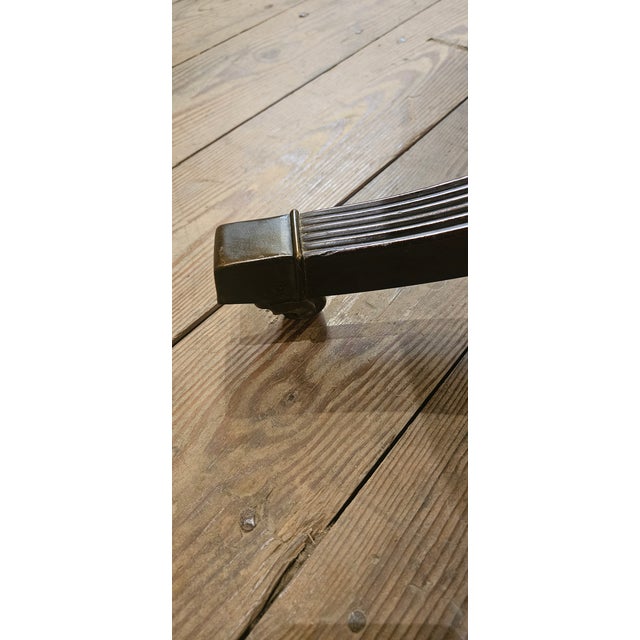 Federal Style Mahogany Drum Table With Leather Top For Sale - Image 9 of 11