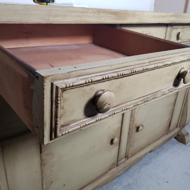 Vintage Farmhouse Style Wooden Sideboard For Sale - Image 10 of 17