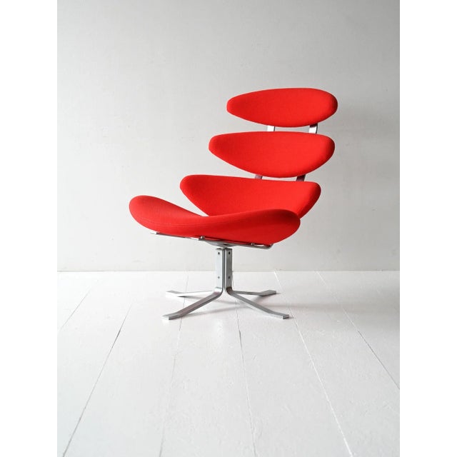 Red Corona Chair from Poul M. Volther, 1961 For Sale - Image 10 of 10