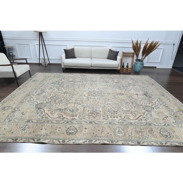 Vintage Persian Hand-Knotted area rug is a semi-antique vintage area rug. The '70s Eastern region of Anatolian's unique...