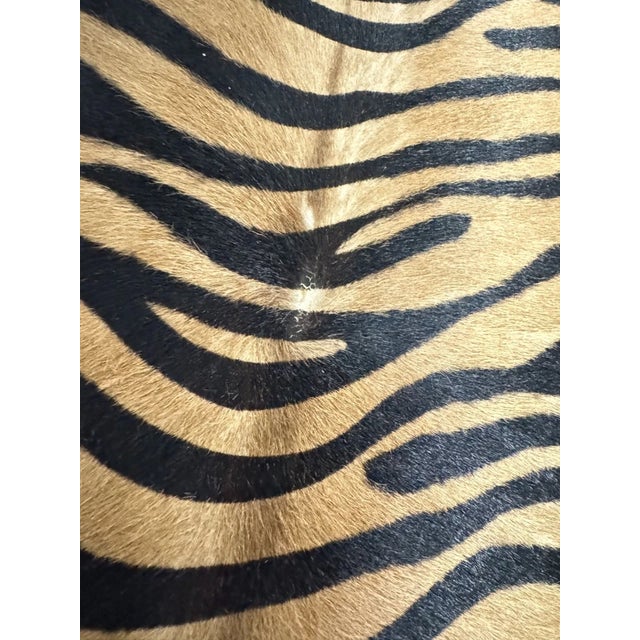 Antique Karl Johan Biedermeier Style Tiger Print Arm Chairs - A Pair For Sale - Image 11 of 12