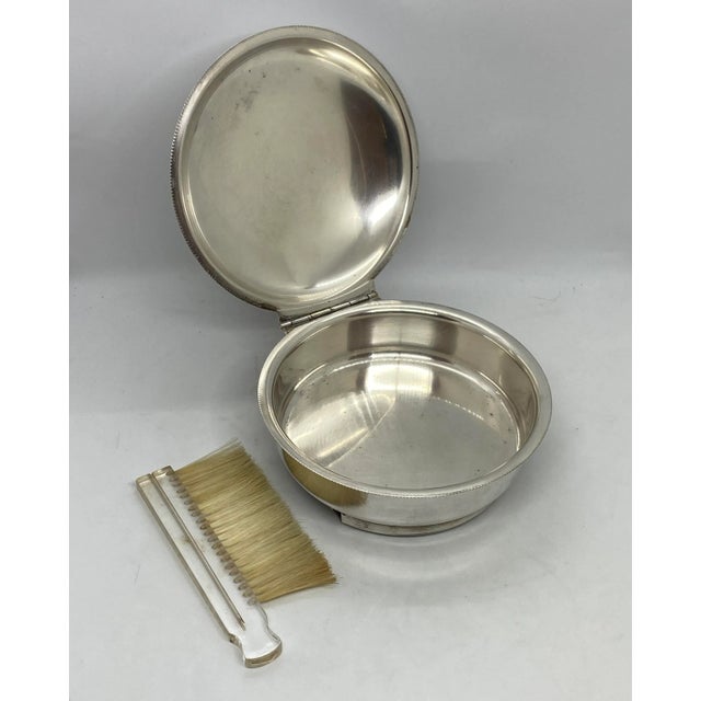 Silver 1940s Sheffield Silverplate Silent Butler Table Crumber With Lucite Brush For Sale - Image 8 of 13