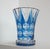 Deep Blue Optical Tulip Vase by Joseph Simon, 1930s For Sale - Image 6 of 6