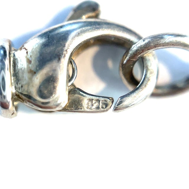 David Yurman Sterling Silver Onyx & Diamond Pendant Necklace For Sale - Image 4 of 6