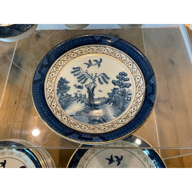 Vintage Nikko Blue Willow Ironstone Tea Set- 27 Pieces For Sale - Image 4 of 8