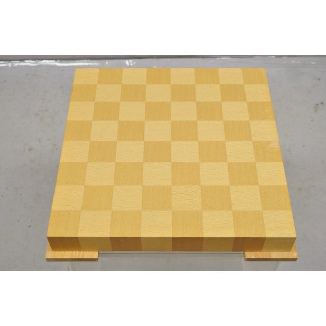 Modern 1990s Michael Graves Postmodern Chess & Checkers Set Maple Wood Modern Board For Sale - Image 3 of 12