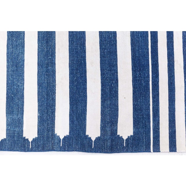 Mid 20th Century Vintage Indian Dhurrie Rug Doris Leslie Blau For Sale - Image 5 of 8