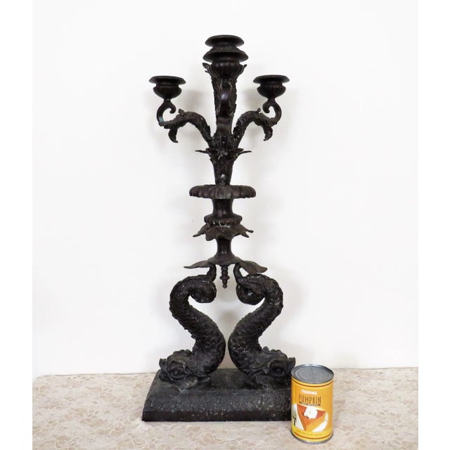 This is one of a pair of Maitland Smith candelabra I have for sale (selling separately). This massive bronze candelabrum...