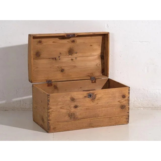 Rustic Small Antique Chest, 1920s For Sale - Image 3 of 8