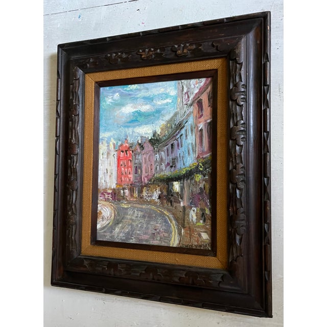 Scottish Street Scene, Oil Painting, by Van Ness For Sale In Saint Louis - Image 6 of 9