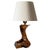 Brutalist Olive Wood Table Lamp, France, 1960s For Sale - Image 13 of 13