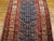Navy Blue 1900s Navy Geometric Tribal Antique Persian Kurdish Rug 3'11" X 9'7" Knotted Wool Carpet For Sale - Image 8 of 9